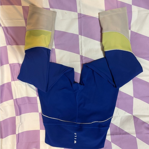 WILO The Label | Base Ribbed Colorblock Leggings | Cobalt/Lime/Grey | Small - Picture 6 of 11